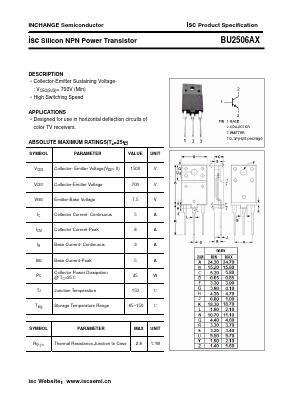 BU2506AX Datasheet PDF Inchange Semiconductor