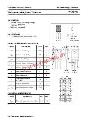 2SC4237 Datasheet PDF Inchange Semiconductor