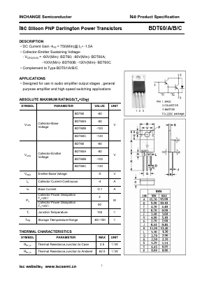 BDT60 Datasheet PDF Inchange Semiconductor