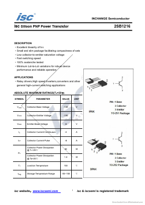 2SB1216 Datasheet PDF Inchange Semiconductor