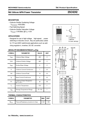 C4242 Datasheet PDF Inchange Semiconductor