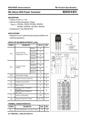BD245A Datasheet PDF Inchange Semiconductor