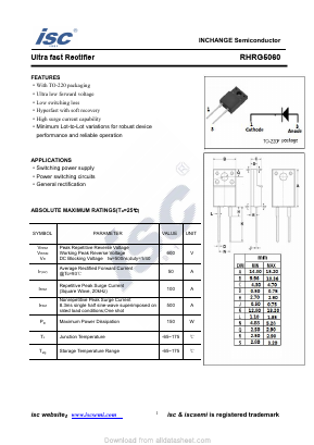 RHRG5060 Datasheet PDF Inchange Semiconductor