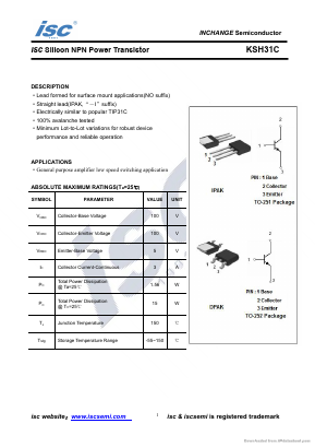 KSH31C Datasheet PDF Inchange Semiconductor
