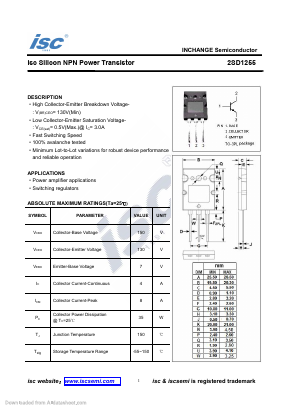 2SD1255 Datasheet PDF Inchange Semiconductor