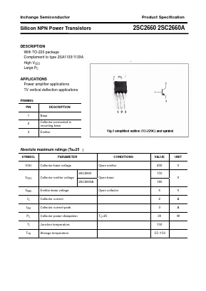 2SC2660 Datasheet PDF Inchange Semiconductor