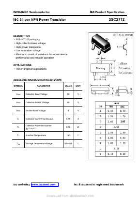 2SC2712 Datasheet PDF Inchange Semiconductor