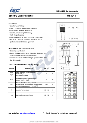 MS1045 Datasheet PDF Inchange Semiconductor