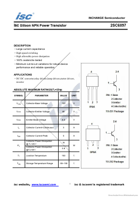 2SC6097 Datasheet PDF Inchange Semiconductor