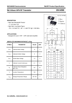 2SC4988 Datasheet PDF Inchange Semiconductor