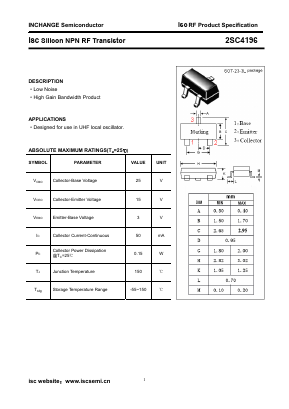 2SC4196 Datasheet PDF Inchange Semiconductor