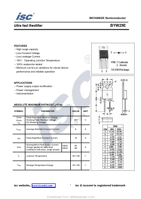 BYW29E Datasheet PDF Inchange Semiconductor
