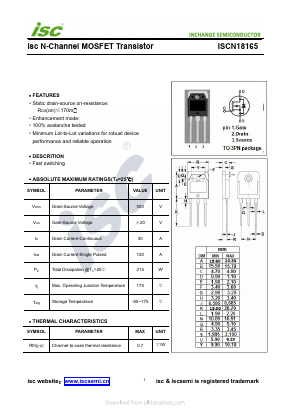 ISCN18165 Datasheet PDF Inchange Semiconductor