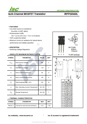IRFP26N60L Datasheet PDF Inchange Semiconductor