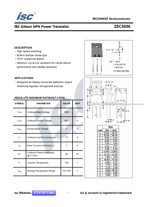 2SC5696 Datasheet PDF Inchange Semiconductor
