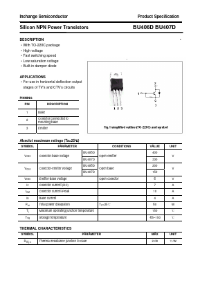 BU407D Datasheet PDF Inchange Semiconductor