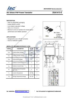 A1413-Z Datasheet PDF Inchange Semiconductor