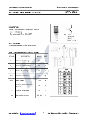 KTC4370A Datasheet PDF Inchange Semiconductor