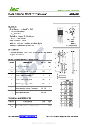 AOT462L Datasheet PDF Inchange Semiconductor