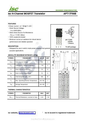 APT17F80B Datasheet PDF Inchange Semiconductor