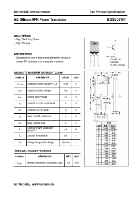 BU2507AF Datasheet PDF Inchange Semiconductor