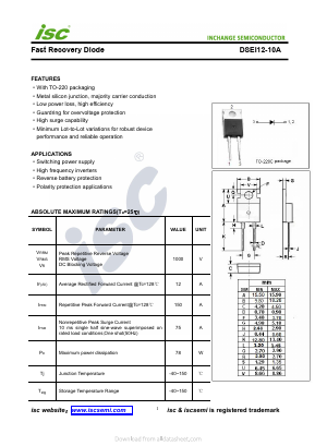 DSEI12-10A Datasheet PDF Inchange Semiconductor