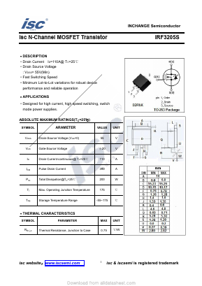 IRF3205S Datasheet PDF Inchange Semiconductor
