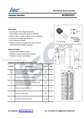 MUR6030PT Datasheet PDF Inchange Semiconductor