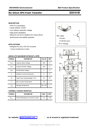 3DD101B Datasheet PDF Inchange Semiconductor