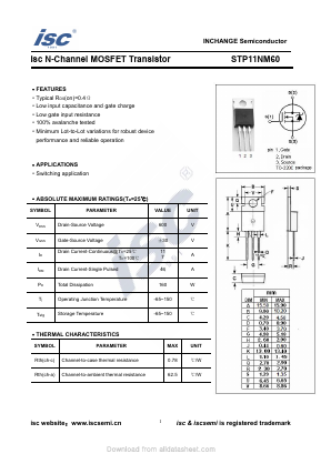STP11NM60 Datasheet PDF Inchange Semiconductor