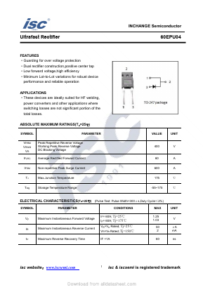 60EPU04 Datasheet PDF Inchange Semiconductor