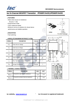 IPD025N06N Datasheet PDF Inchange Semiconductor