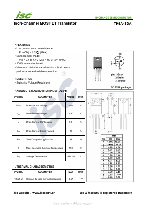 TK6A45DA Datasheet PDF Inchange Semiconductor