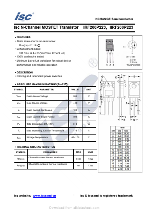 IRF200P223 Datasheet PDF Inchange Semiconductor