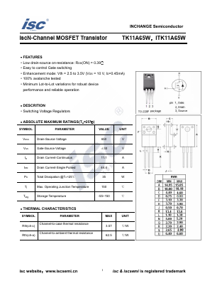 ITK11A65W Datasheet PDF Inchange Semiconductor