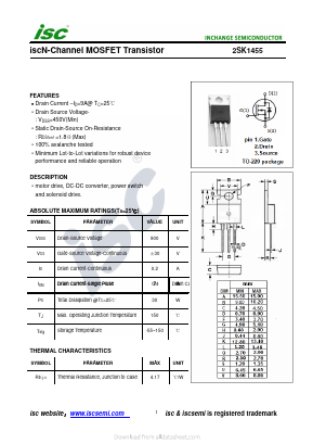 K1455 Datasheet PDF Inchange Semiconductor