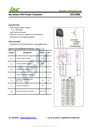 2SC5586 Datasheet PDF Inchange Semiconductor