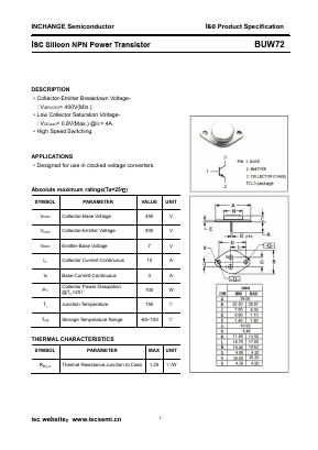 BUW72 Datasheet PDF Inchange Semiconductor