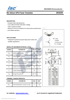 2N3236 Datasheet PDF Inchange Semiconductor