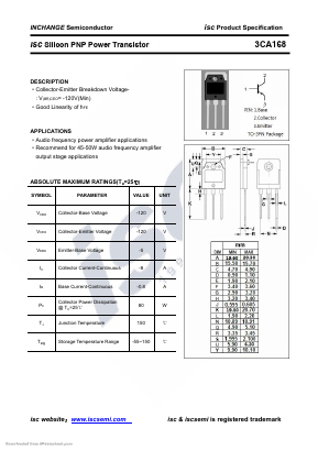 3CA168 Datasheet PDF Inchange Semiconductor
