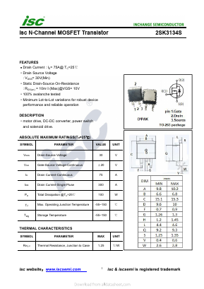 2SK3134S Datasheet PDF Inchange Semiconductor