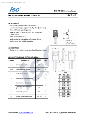 2SC5147 Datasheet PDF Inchange Semiconductor