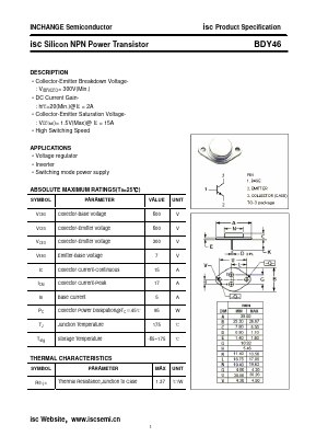 BDY46 Datasheet PDF Inchange Semiconductor