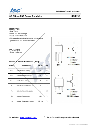 3CA753 Datasheet PDF Inchange Semiconductor