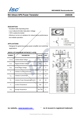 2SD226 Datasheet PDF Inchange Semiconductor