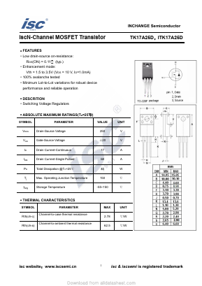 ITK17A25D Datasheet PDF Inchange Semiconductor
