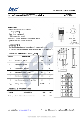 AOT286L Datasheet PDF Inchange Semiconductor