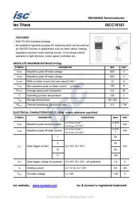 ISCC18161 Datasheet PDF Inchange Semiconductor