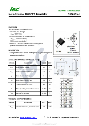 R6009ENJ Datasheet PDF Inchange Semiconductor