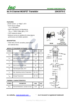 2SK3979-D Datasheet PDF Inchange Semiconductor